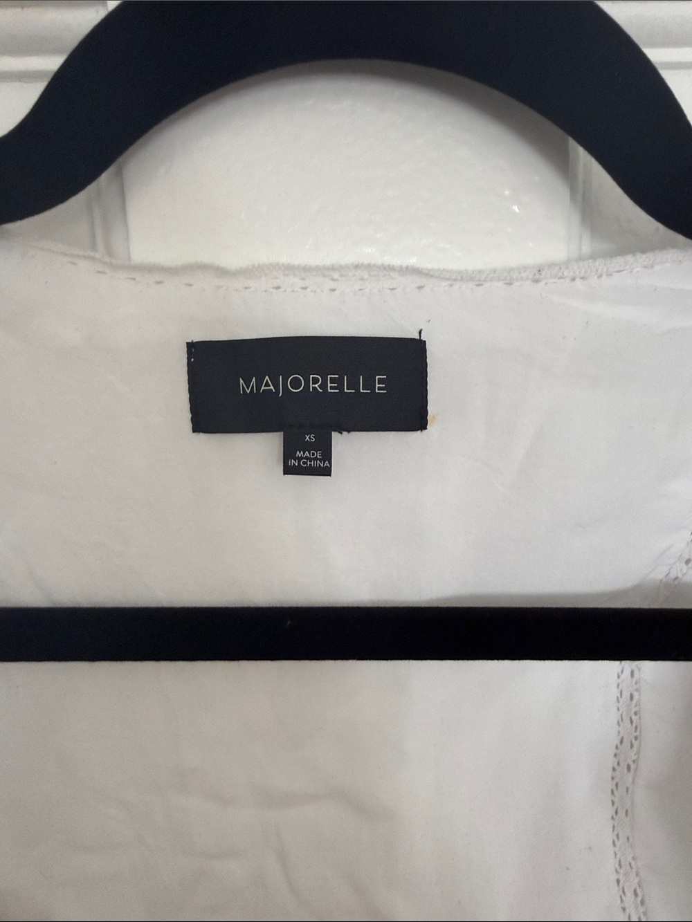 MAJORELLE White Ruffle Button-Front Mini Dress - Picture 2 of 4